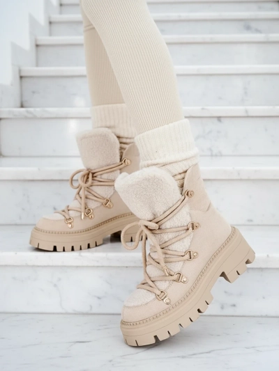 Royalfashion Lozin lace-up women's snow boots