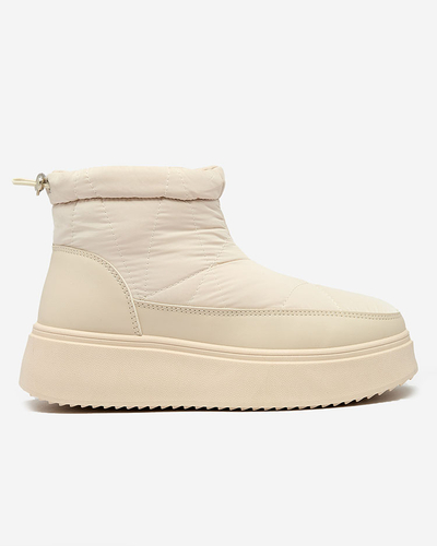 Royalfashion Women's snow boots in beige color Fopinia