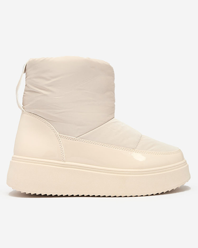 Royalfashion Beige Maderta women's slip-on snow boots