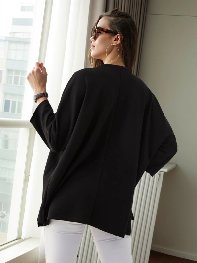 Royalfashion Women's viscose blouse with rhinestone inscriptions