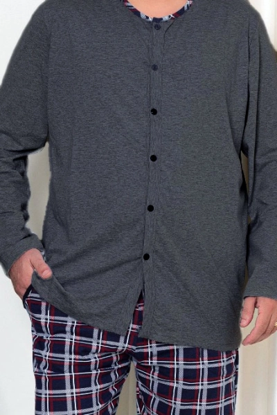 Royalfashion Meeste Puuvillane Ruuduline Pijama PLUS SUURUS