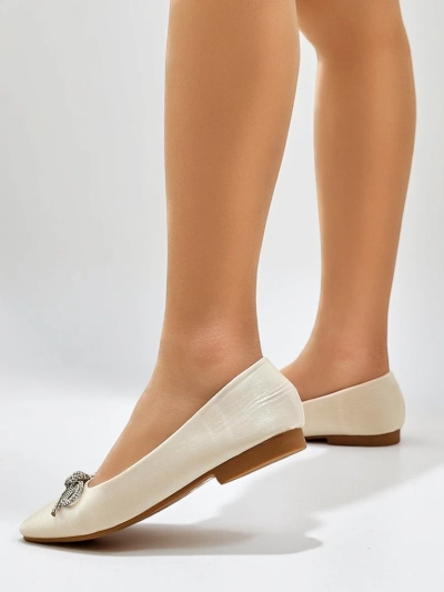 Royalfashion Women's ballet flats with a bow and shine Ofenal