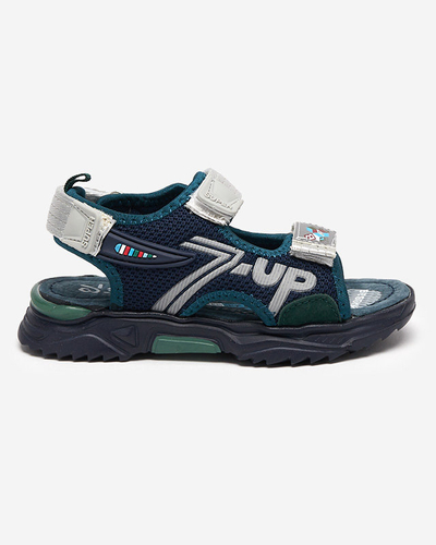 Doniso navy and green children's sandals - Shoes
