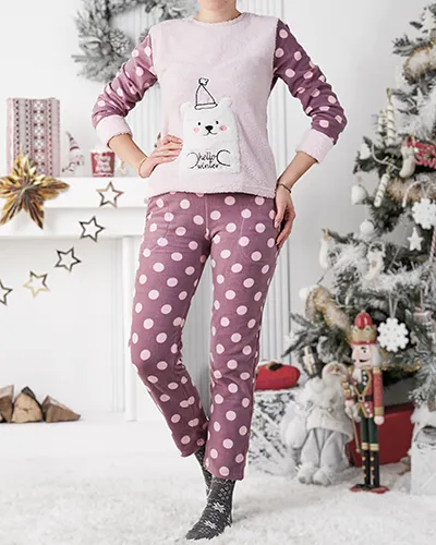 Royalfashion Women's pajama a'la fleece Hello Winter