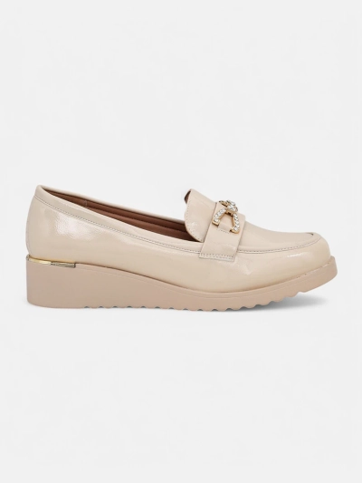 Royalfashion Women's moccasins on a low wedge Leffo