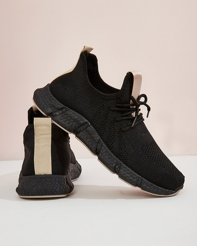 Mustad ja beežid naiste spordijalatsid Bommgi - Jalatsid