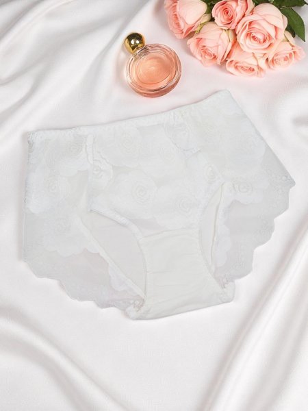 Royalfashion Naiste puuvillased pitsiga aluspüksid Lace Comfort
