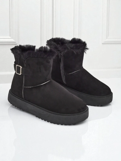 Royalfashion Women's Winter Crest Short Snow Boots