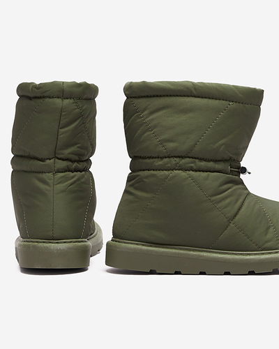 Dark green women's insulated boots a'la snow boots Kaliolen - Footwear