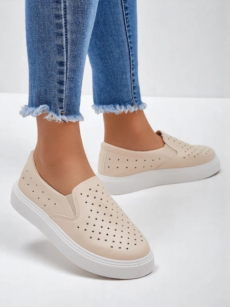 Королевская мода Женские перфорированные спортивные обувь на шнуровке Vaned