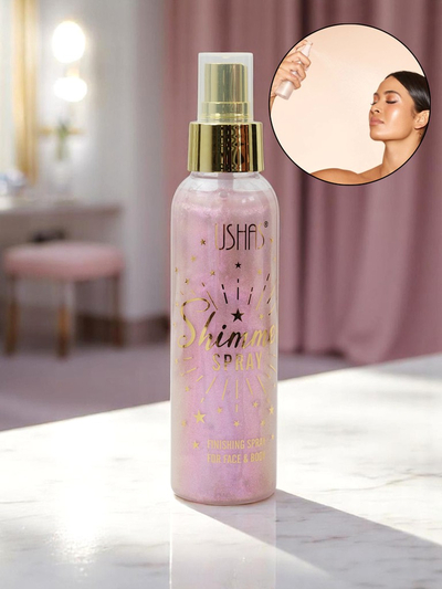 USHAS Summer Spray – Liquid Face and Body Highlighter Pink