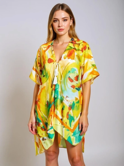 Royalfashion Pareo - Women's summer beach tunic with a patterned design Wild Coast