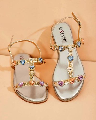 Royalfashion Women's Selina zirconia sandals
