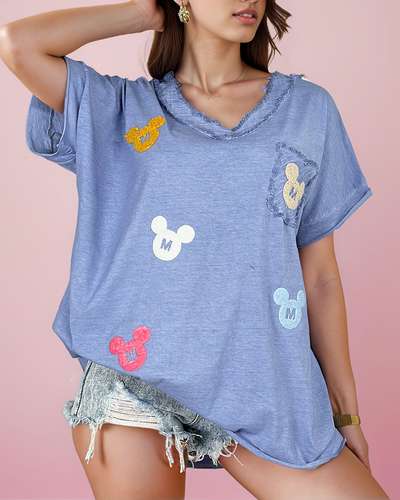 Royalfashion Women's t-shirt with patches