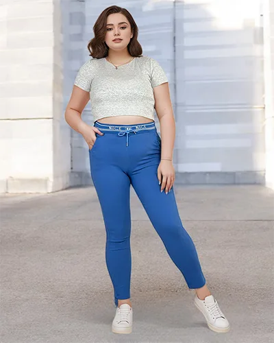Royalfashion Naiste riidest püksid PLUS SIZE