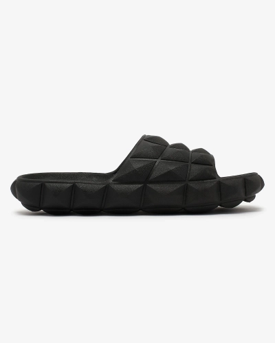 Royalfashion Women's flip-flops with embossing in black Ambeha