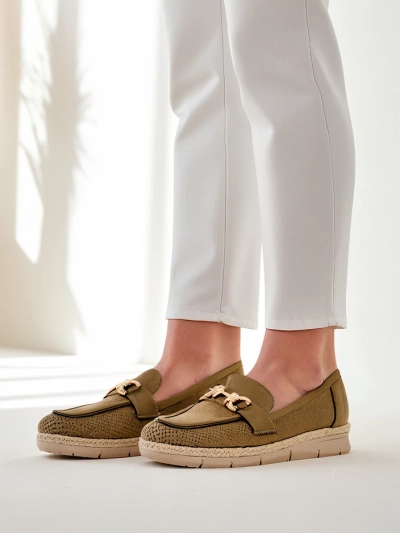 Royalfashion Women’s flats with a decorative accent on the toe