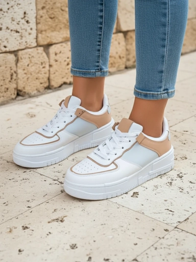 Öko-nahast Aristea Azzurro naiste tennised tasasel 4 cm tallal