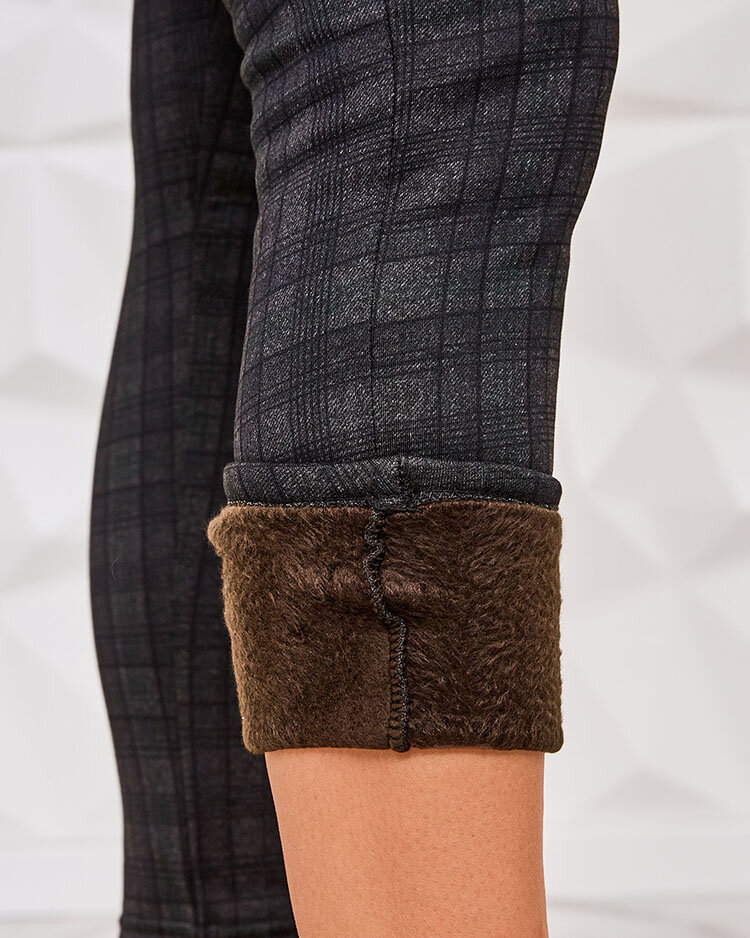 Royalfashion Naiste isoleeritud ruudulised teggings püksid