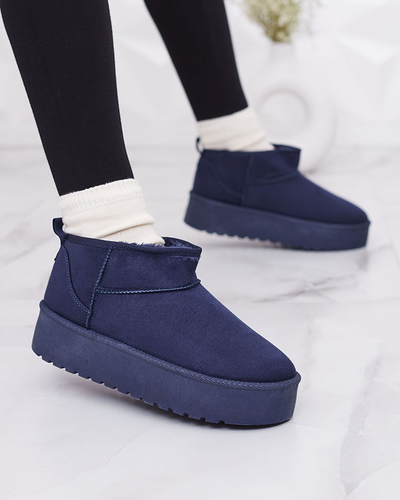 Royalfashion Navy blue short women's boots a'la snow boots Teritsi