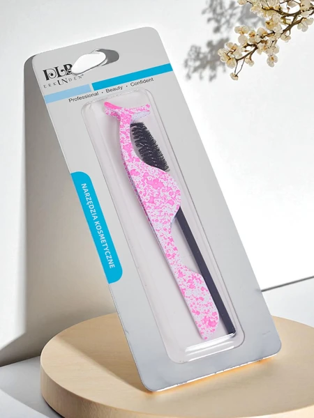 Eyelash styling set - tweezers for false eyelashes and brush