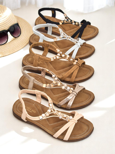 Royalfashion Women’s sandals with Imen embellishments