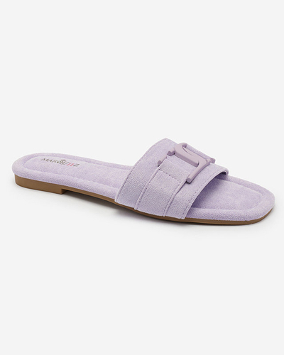 Royalfashion Фиолетовые женские шлепанцы с пряжкой Rydr