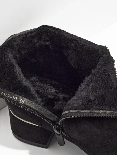 Naiste öko-seemisnahast saapad jämeda kontsaga Arshinea