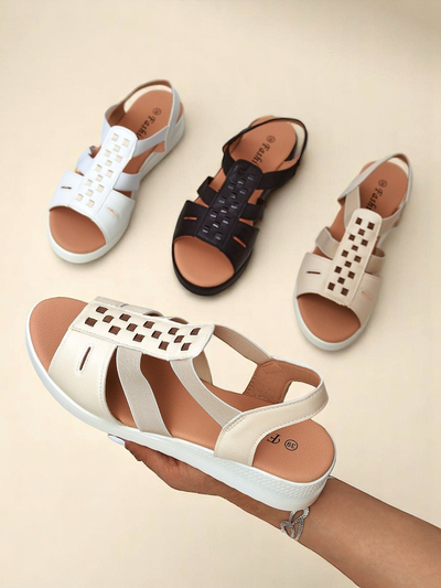 Royal Fashion Women's Sora Low Wedge Sandals