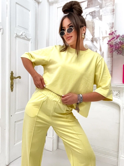 Royalfashion Women's cotton set with wide pants