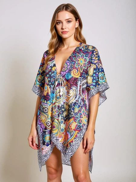 Kleit Pareo Ariadna Royalfashion, mitmevärviline, V-kaelus