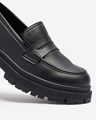 Öko nahast mustad mokasiinid naistele Firlonna- Jalatsid