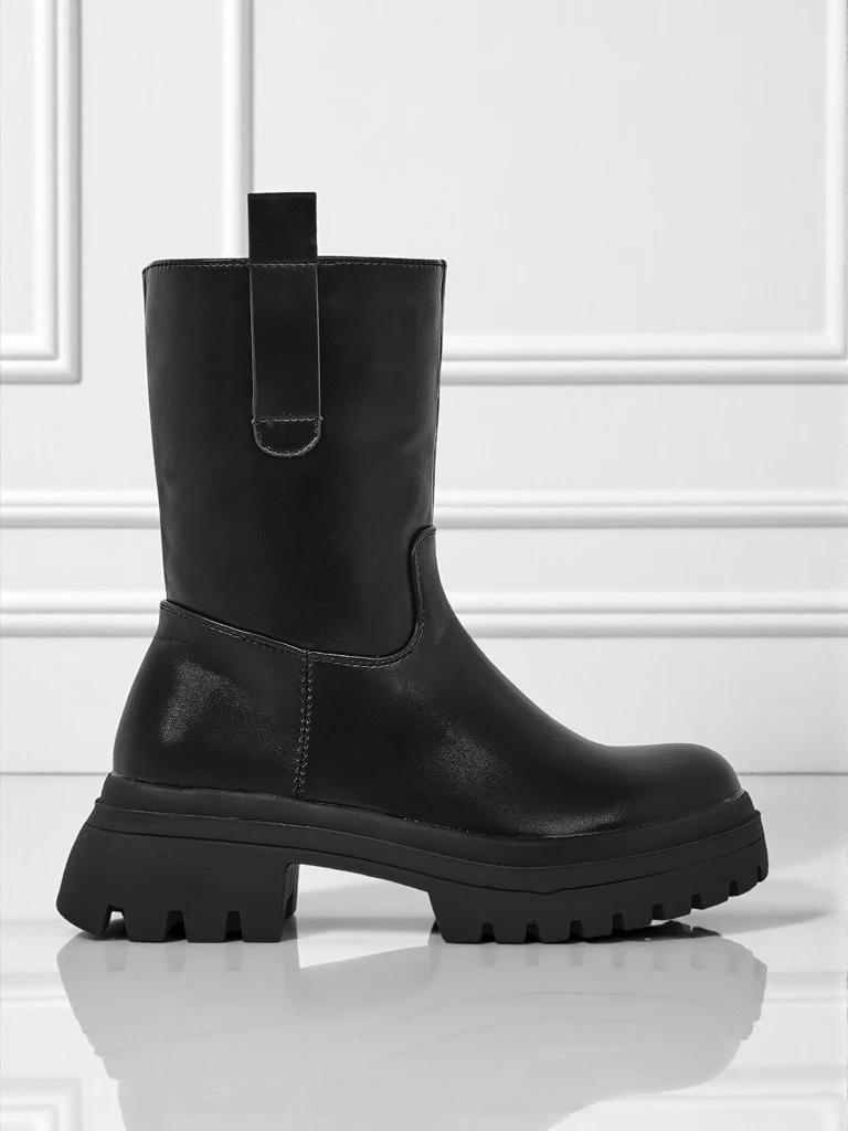 Kõrgemad öko-nahast naiste poolsaapad Scarlet Mist