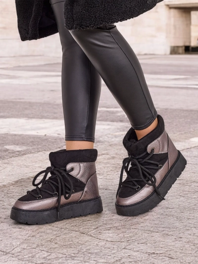 Royalfashion Kvinner's lace-up snø støvler Iniuc