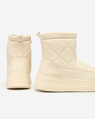 Royalfashion Бежевые женские сапоги a'la snow boots Kacecica