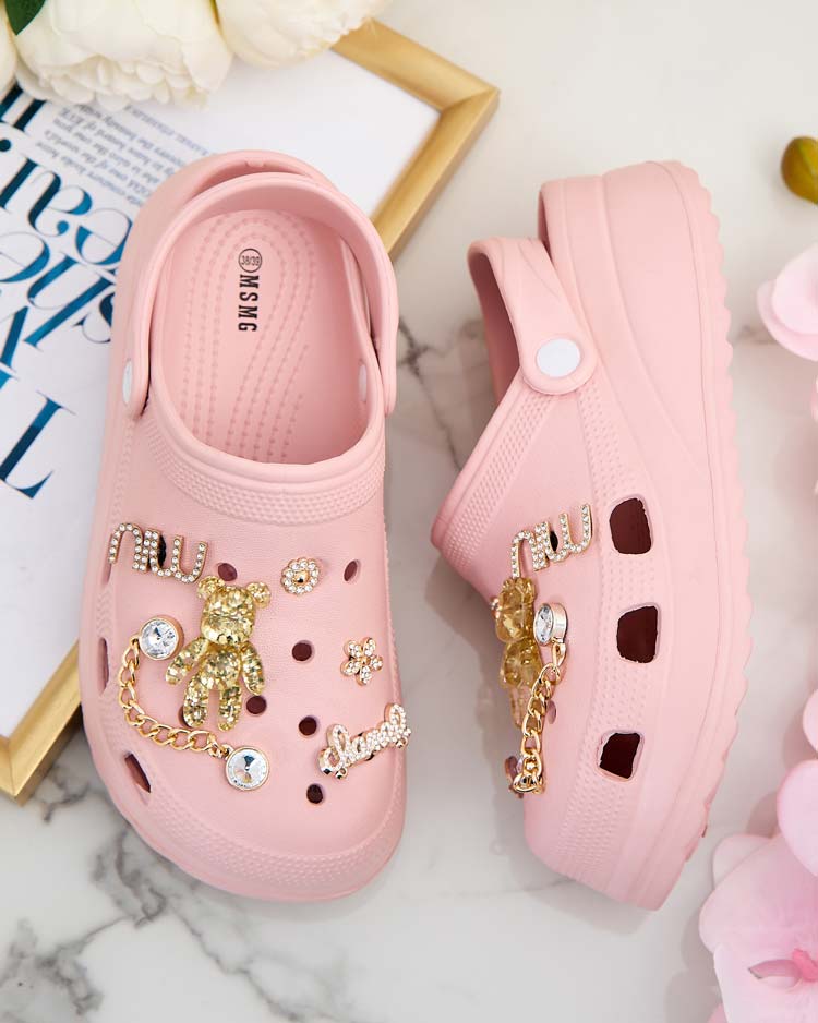 Royalfashion Naiste Fescas-ornamentidega kummist flip-flopid