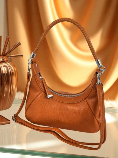 Royalfashion Väike naiste öko-nahast käekott dekoratiivse rihmaga Lacquea