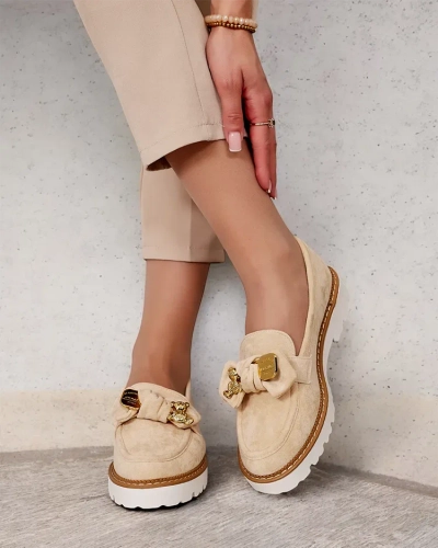 Royalfashion Women's moccasins with bow Ezizer