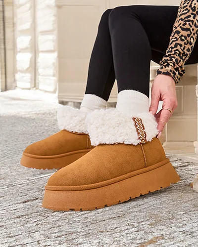 Royalfashion Kvinnors snöskor med päls Rovvoy