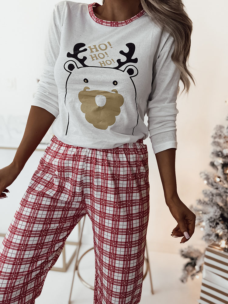Royalfashion White Christmas women's 2-piece pajamas