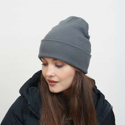 Classic dark gray women's beanie - Accessories