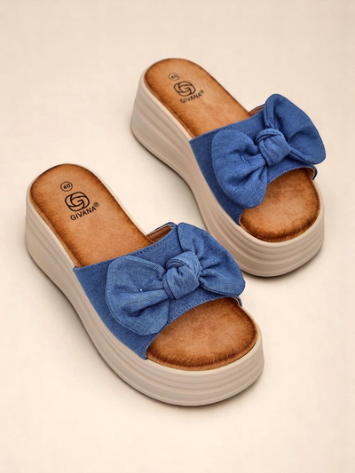 Royal Fashion Women's Platform Slides Givan