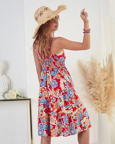 Женское хлопковое цветочное платье Royalfashion