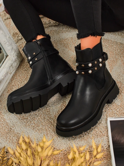 Kõrgemad naiste öko-nahast poolsaapad Pearl Mist