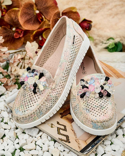 Royalfashion Women's beaded openwork moccasins Nasfali