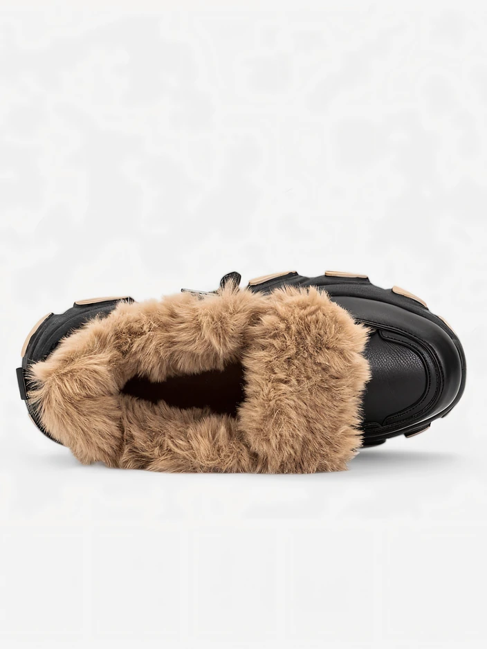 Mustad naiste sporditossud karusnahaga Nonua- Footwear