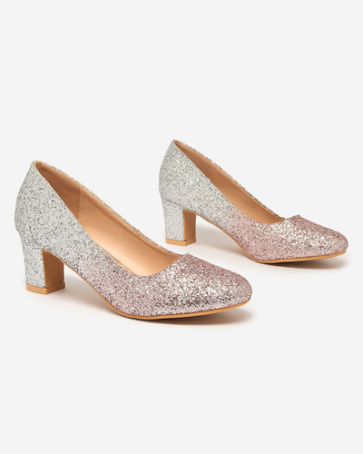 Royalfashion Silver-pink women's Yapunni stiletto pumps