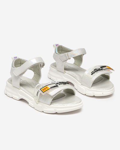 Silver shiny sandals for girls Lorij - Footwear
