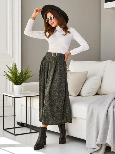 Royalfashion Kvinnor's midi kjol