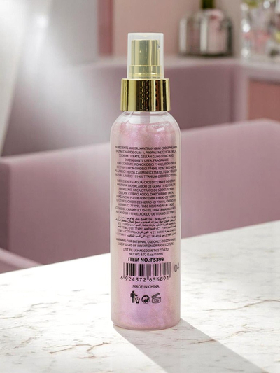 USHAS Summer Spray – Vedel näo- ja kehahighlighter Roosa